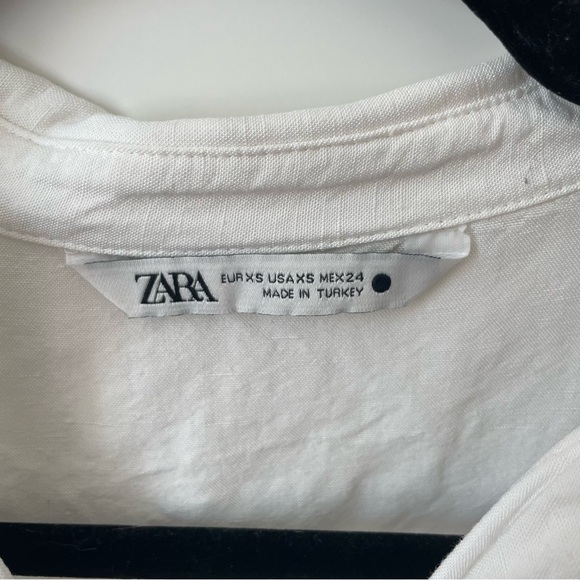 Zara White Linen Top - Picture 5 of 5